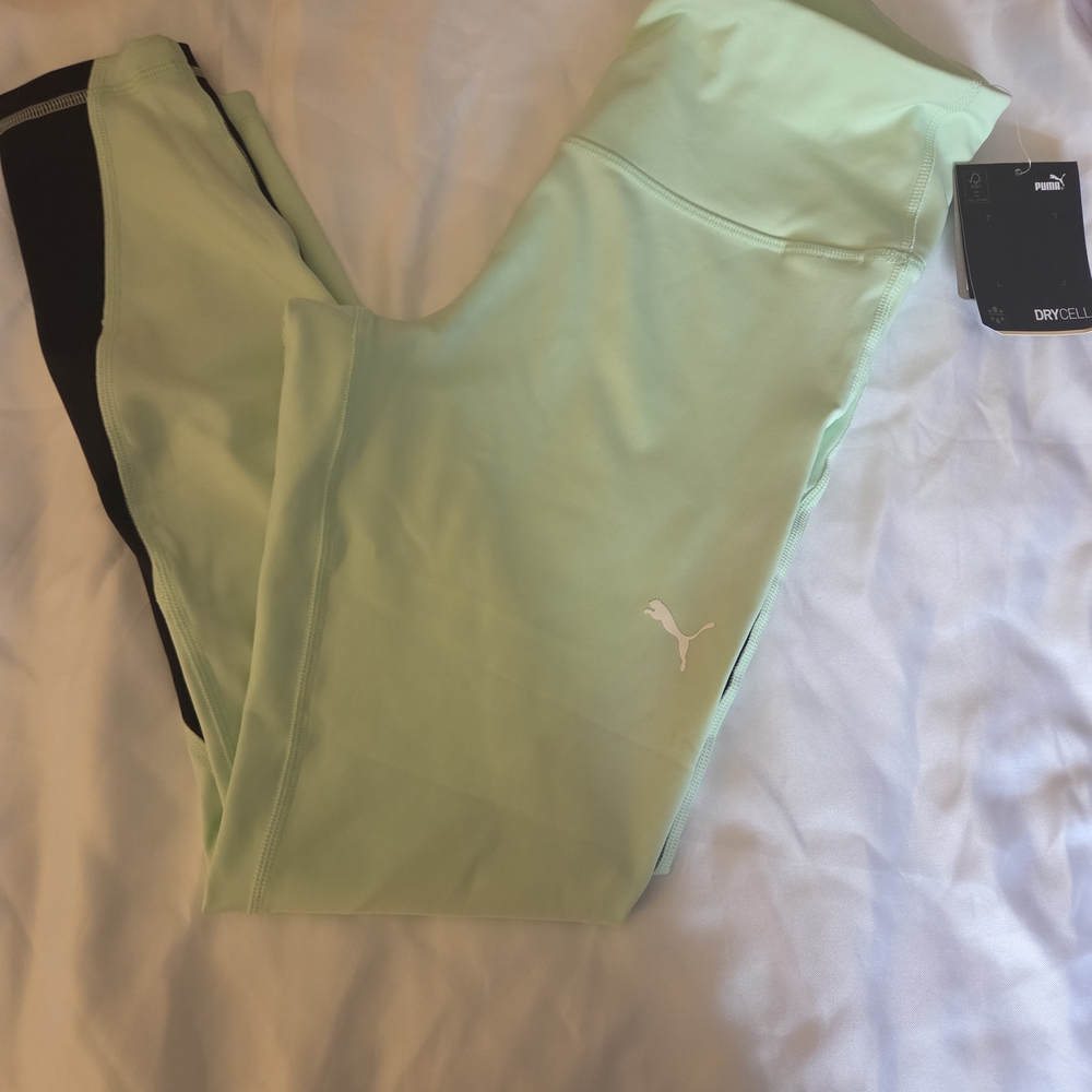 Puma DryCELL Leggings Women Small NWT Mint Green High Rise Athletic Workout